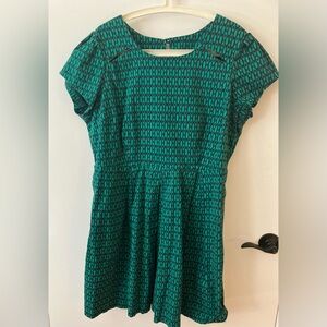 Ixia Green Geometric Pattern Dress